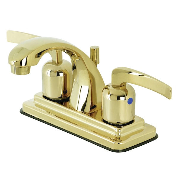 Kingston Brass KB4642EFL 4-Inch Centerset Bathroom Faucet with Retail Pop-Up, Polished Brass KB4642EFL - main